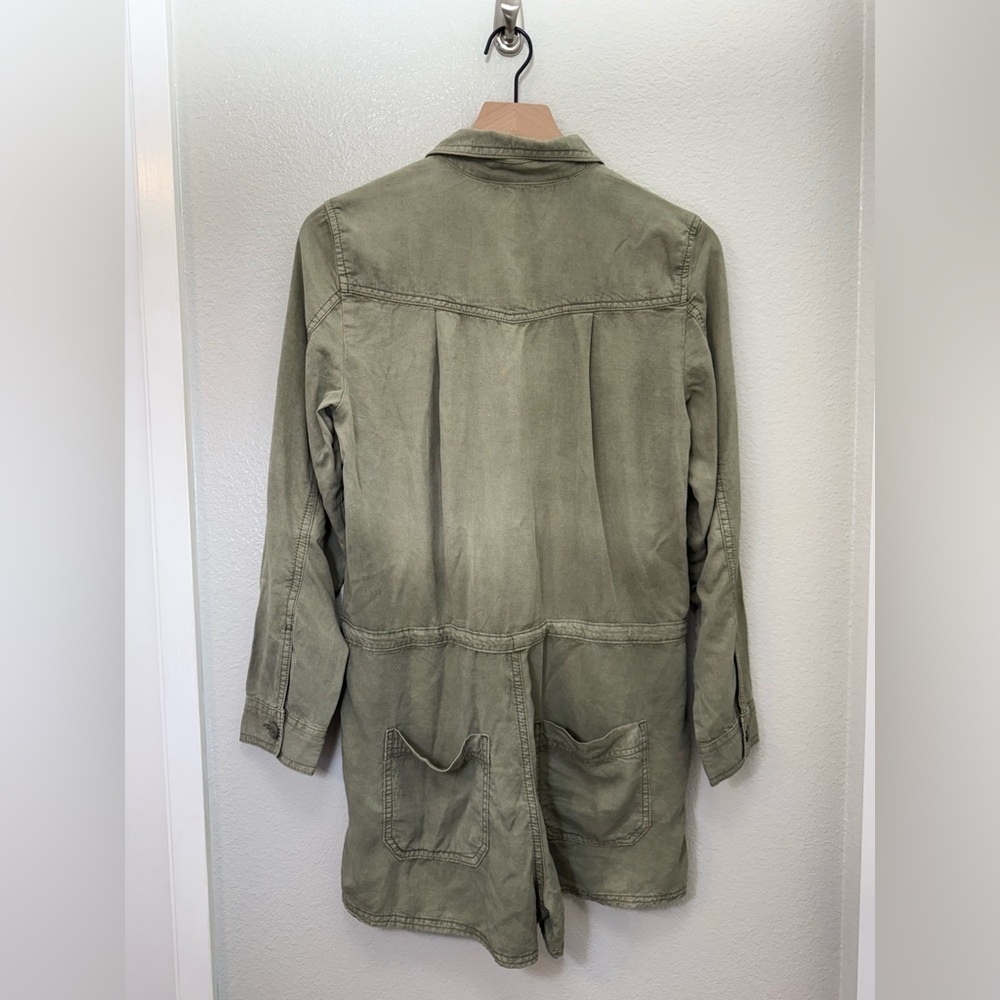 NEW American Eagle Long Sleeve Green Utility Romper Size 4 NWT - Picture 4 of 9